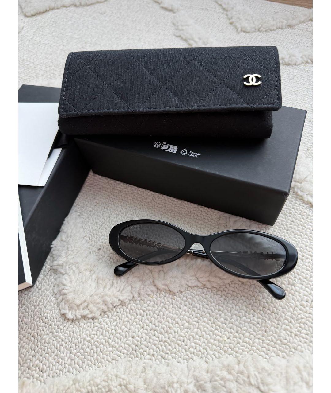 CHANEL Черные солнцезащитные очки, фото 5