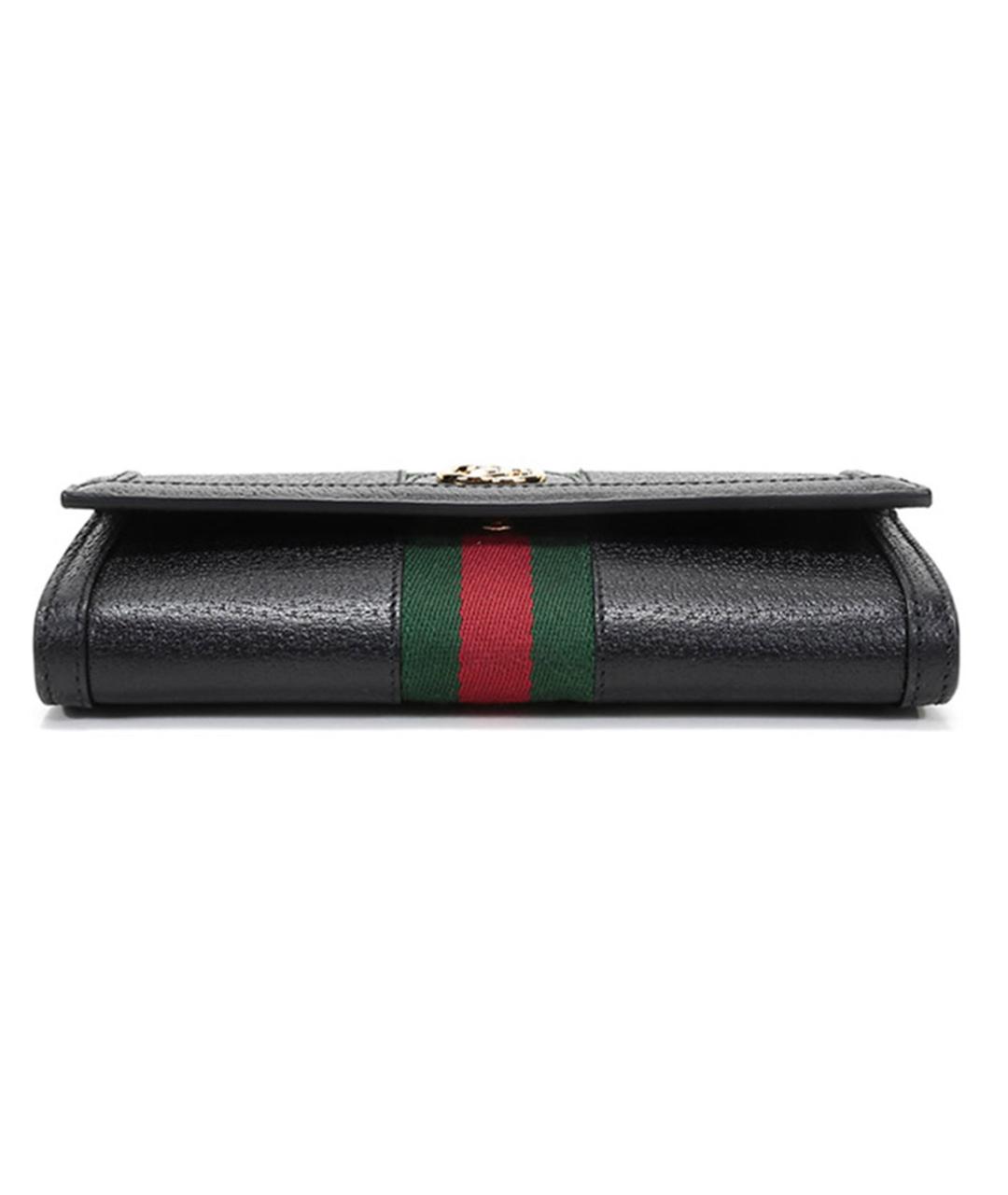 GUCCI Черный кожаный кошелек, фото 5