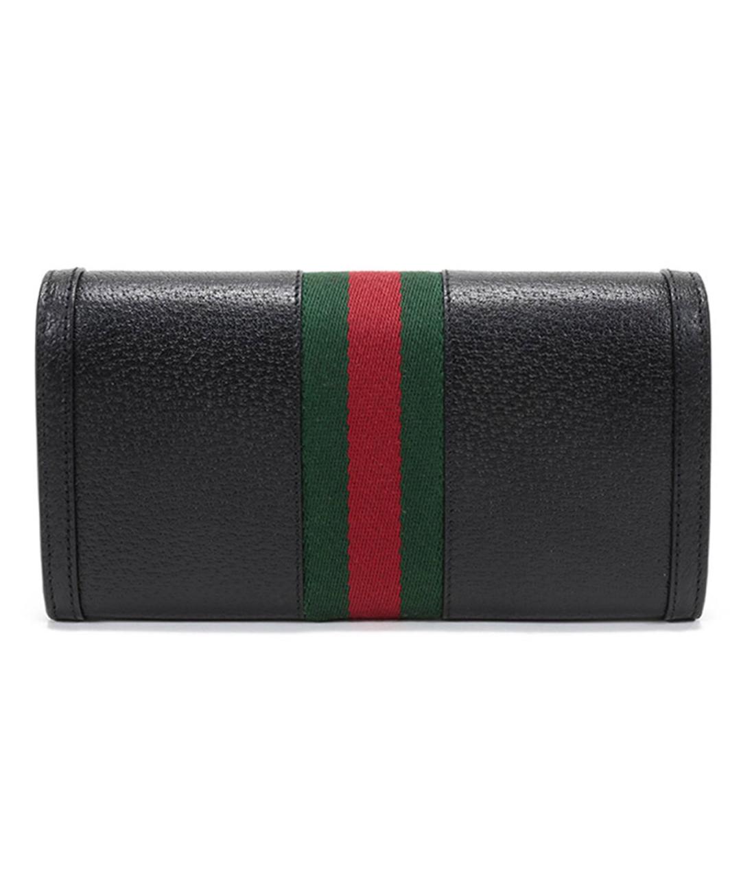 GUCCI Черный кожаный кошелек, фото 4