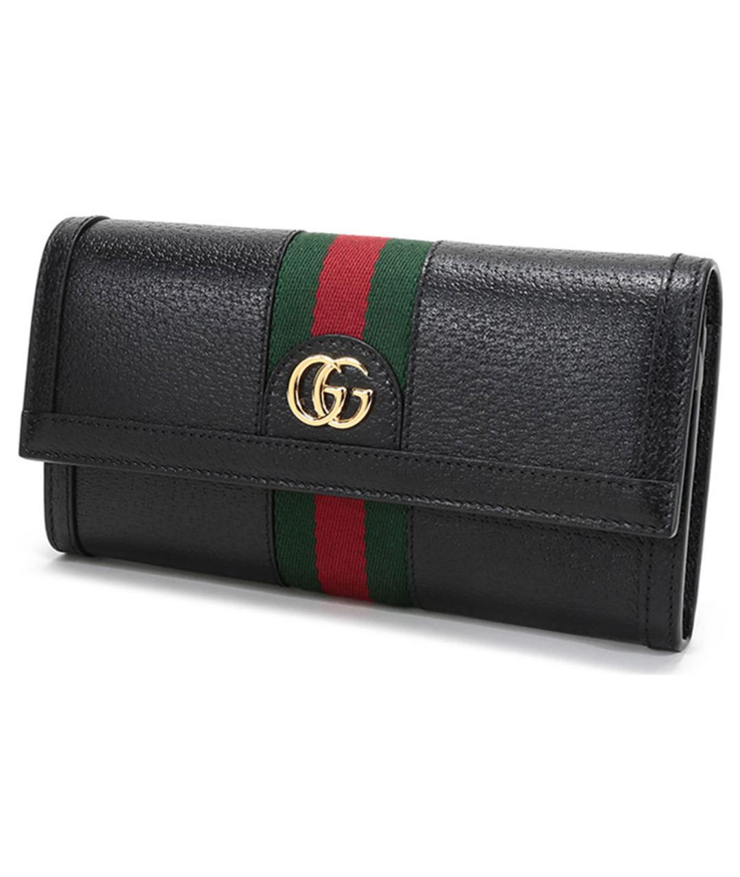GUCCI Черный кожаный кошелек, фото 2