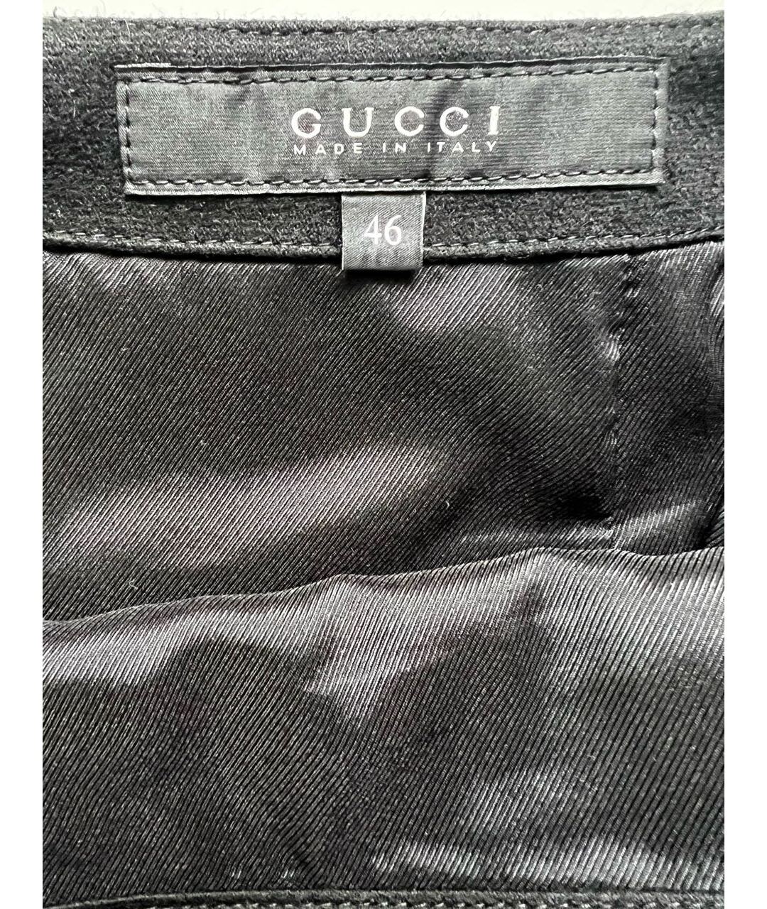 GUCCI Черная шерстяная юбка миди, фото 6