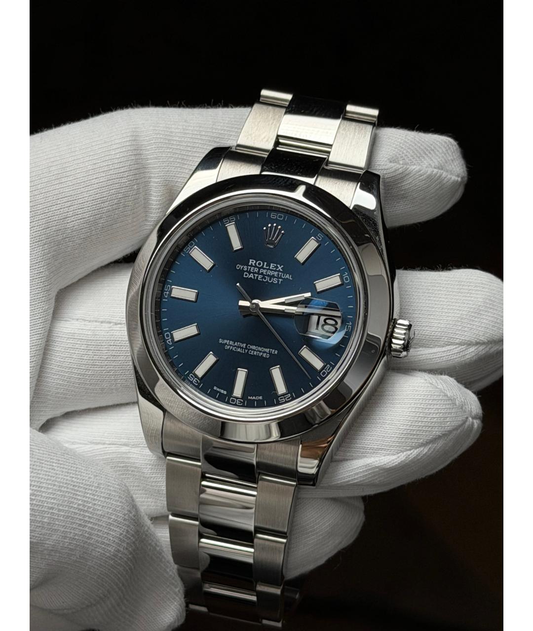ROLEX Темно-синие часы, фото 2