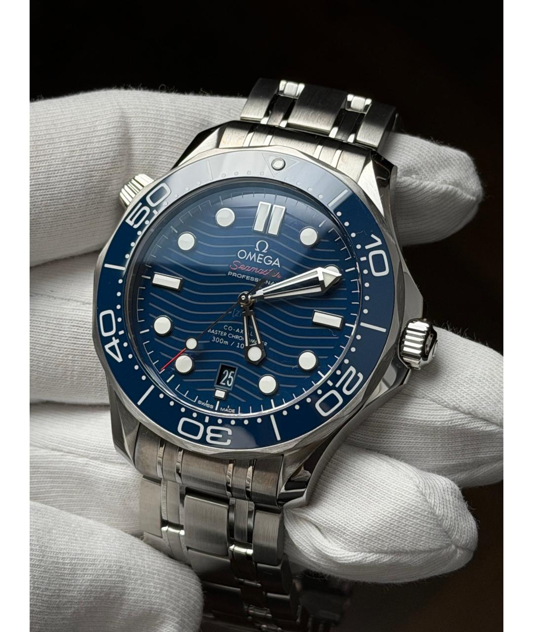 OMEGA Темно-синие часы, фото 3