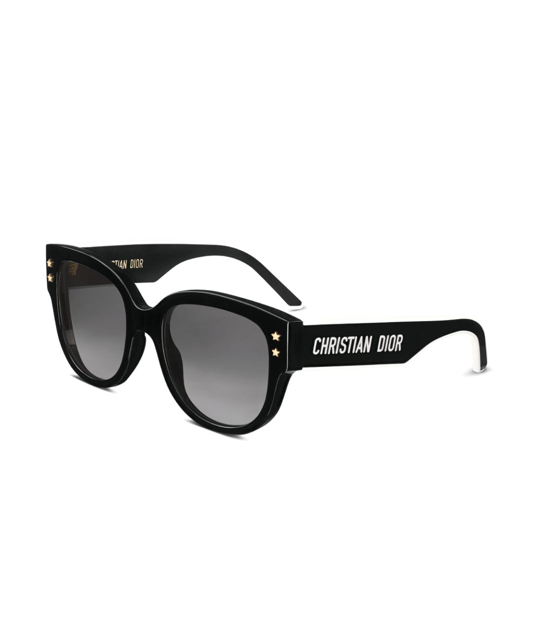 CHRISTIAN DIOR Черные пластиковые солнцезащитные очки, фото 1