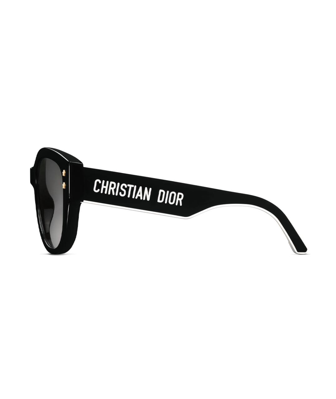 CHRISTIAN DIOR Черные пластиковые солнцезащитные очки, фото 3