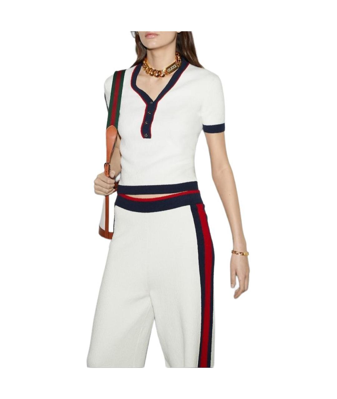 GUCCI Белый хлопковый джемпер / свитер, фото 4