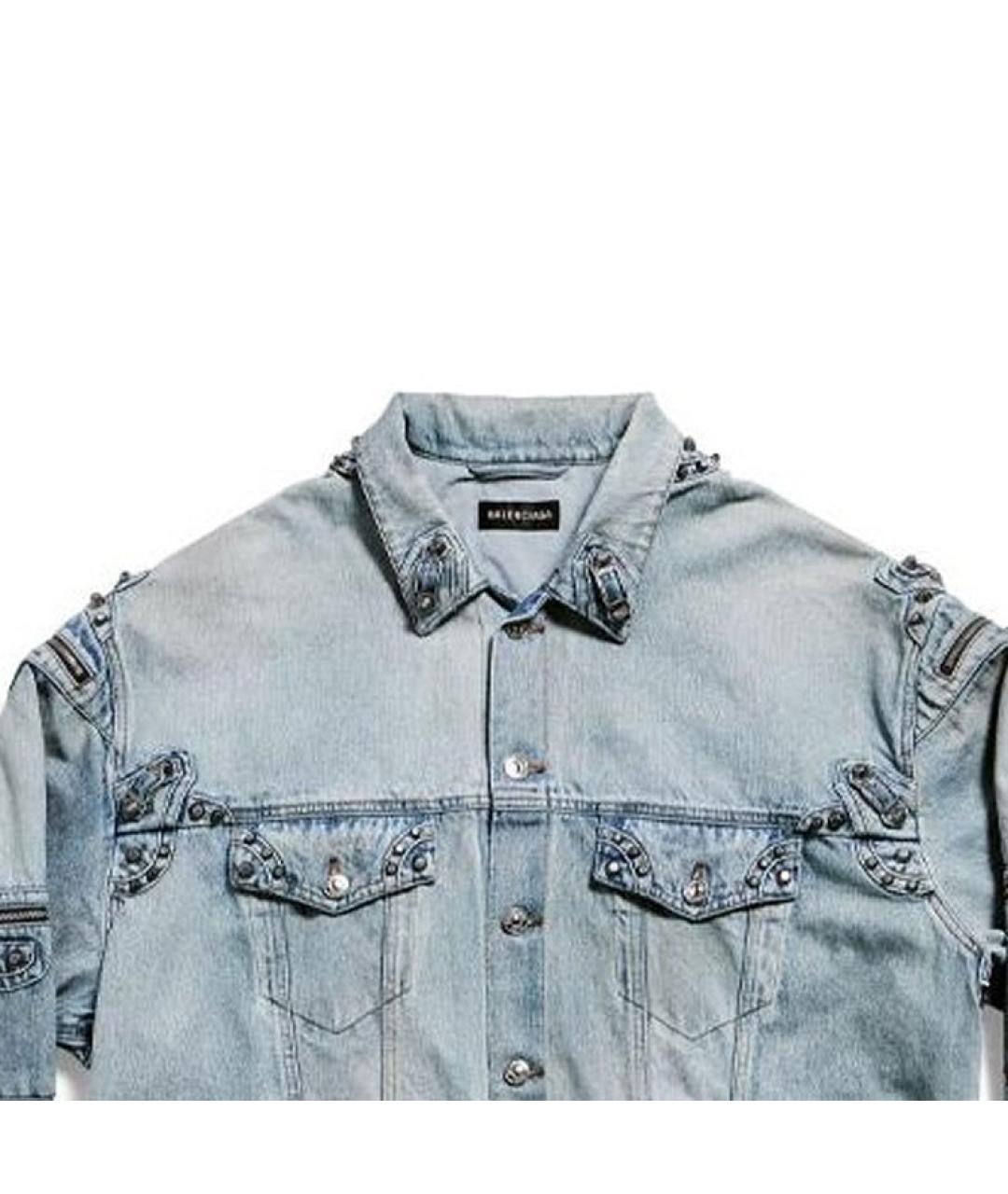 BALENCIAGA Синяя деним куртка, фото 4