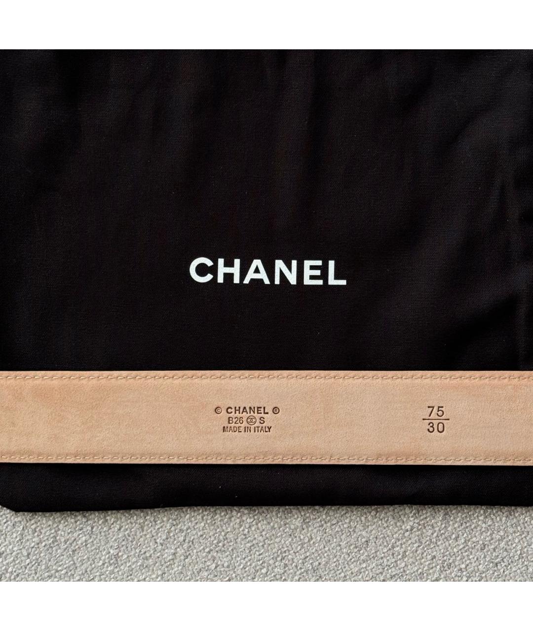 CHANEL Черный кожаный ремень, фото 3