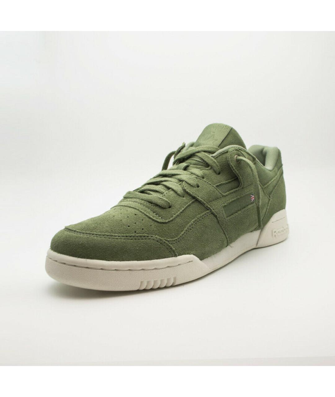 REEBOK Зеленые замшевые низкие кроссовки / кеды, фото 3
