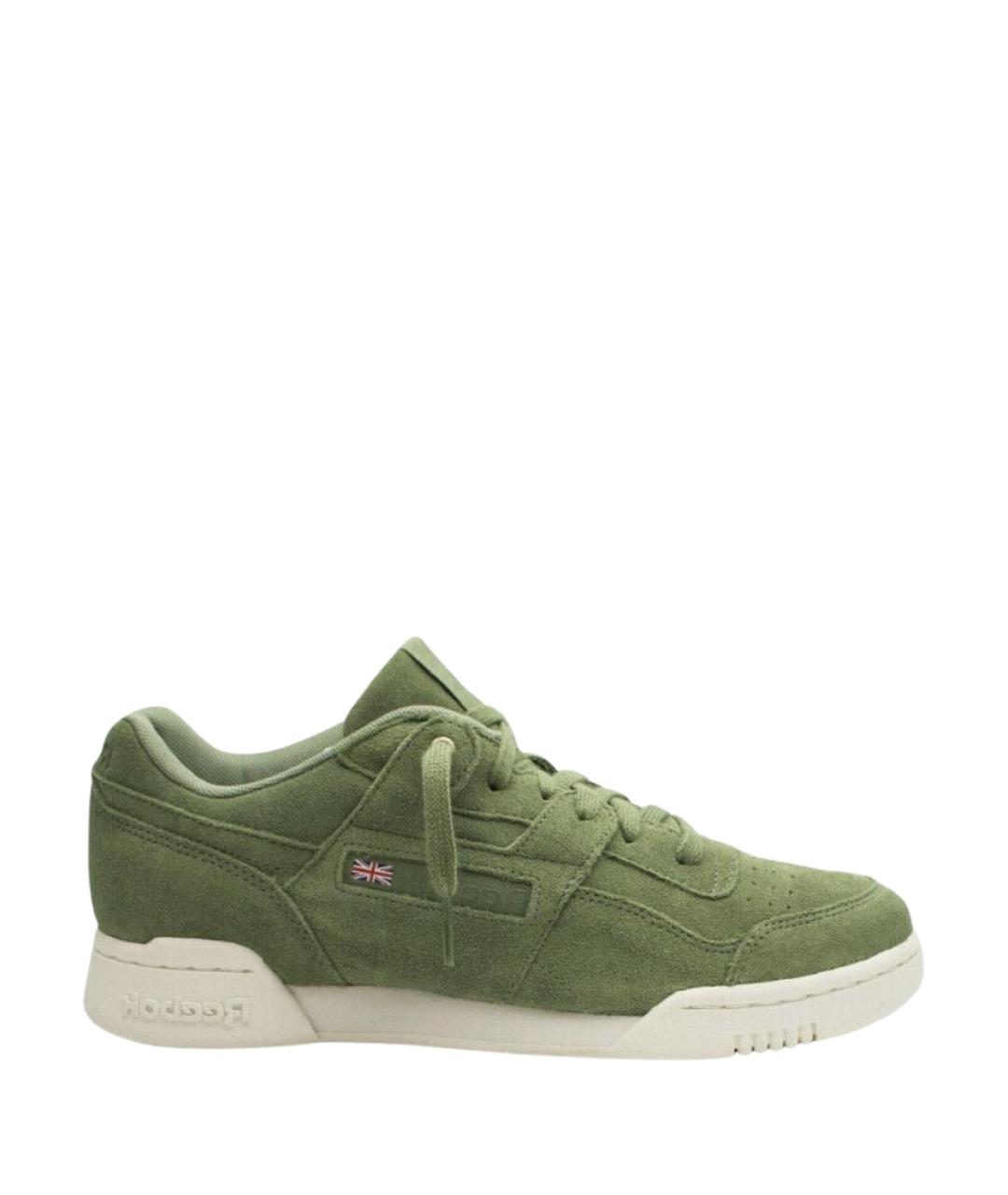 REEBOK Зеленые замшевые низкие кроссовки / кеды, фото 1