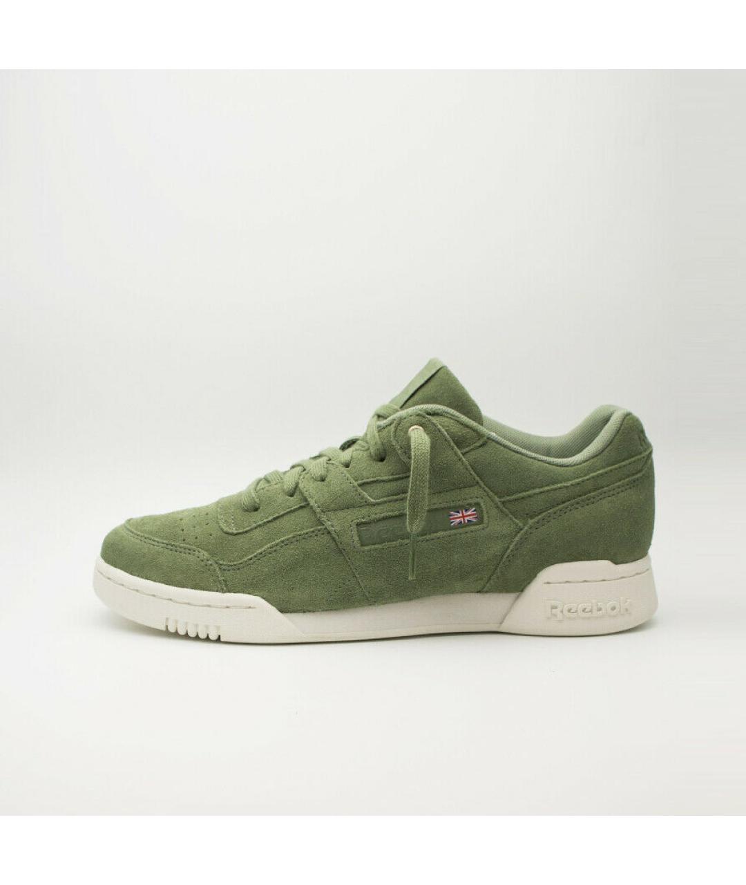 REEBOK Зеленые замшевые низкие кроссовки / кеды, фото 4