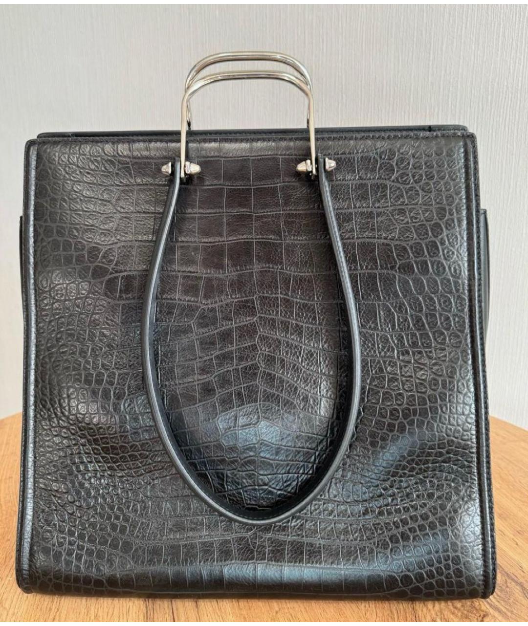 ALEXANDER MCQUEEN Черная сумка с короткими ручками, фото 3