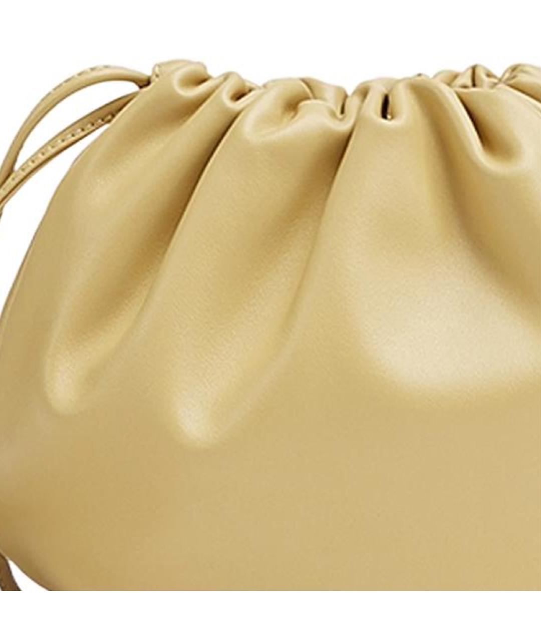 BOTTEGA VENETA Желтая кожаная сумка через плечо, фото 4