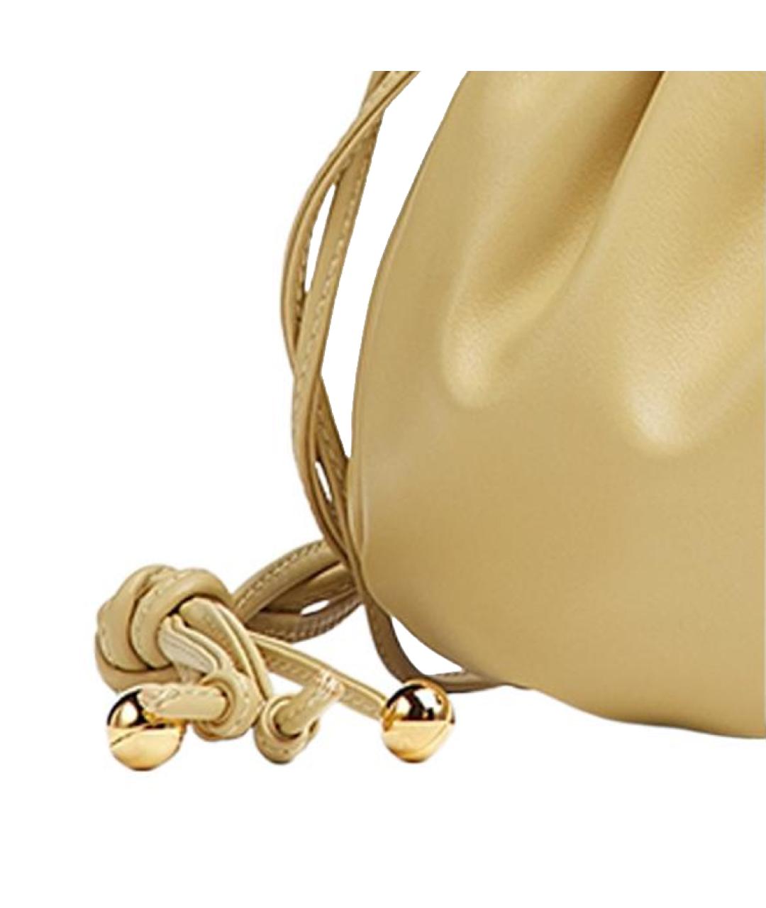 BOTTEGA VENETA Желтая кожаная сумка через плечо, фото 3