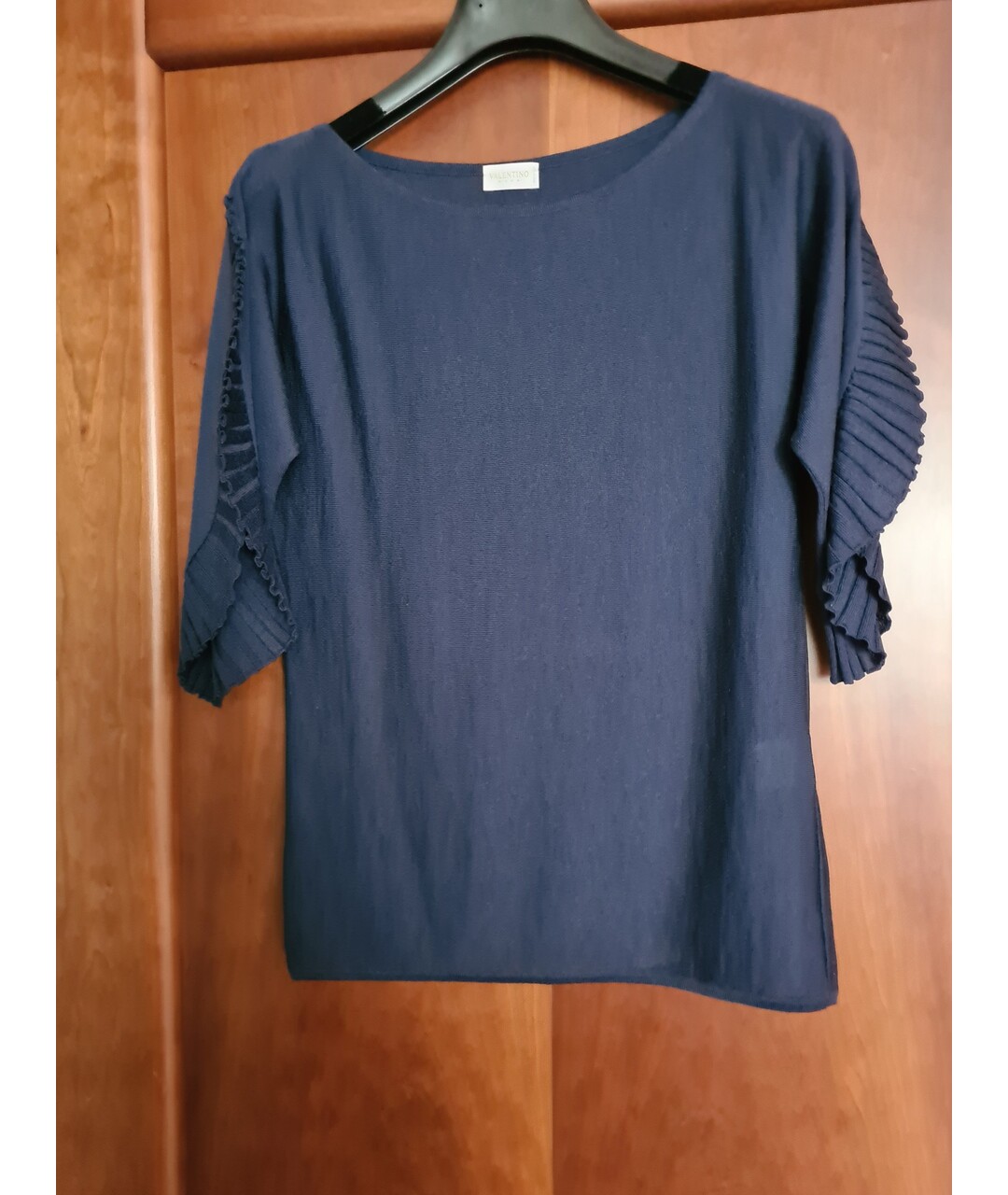 VALENTINO Темно-синий шерстяной джемпер / свитер, фото 7