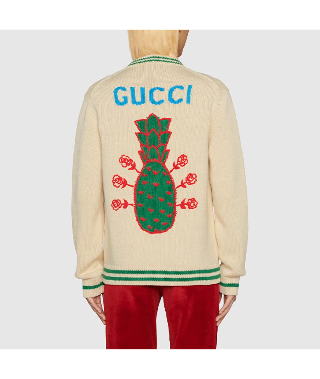 GUCCI Бежевый хлопковый кардиган, фото 5