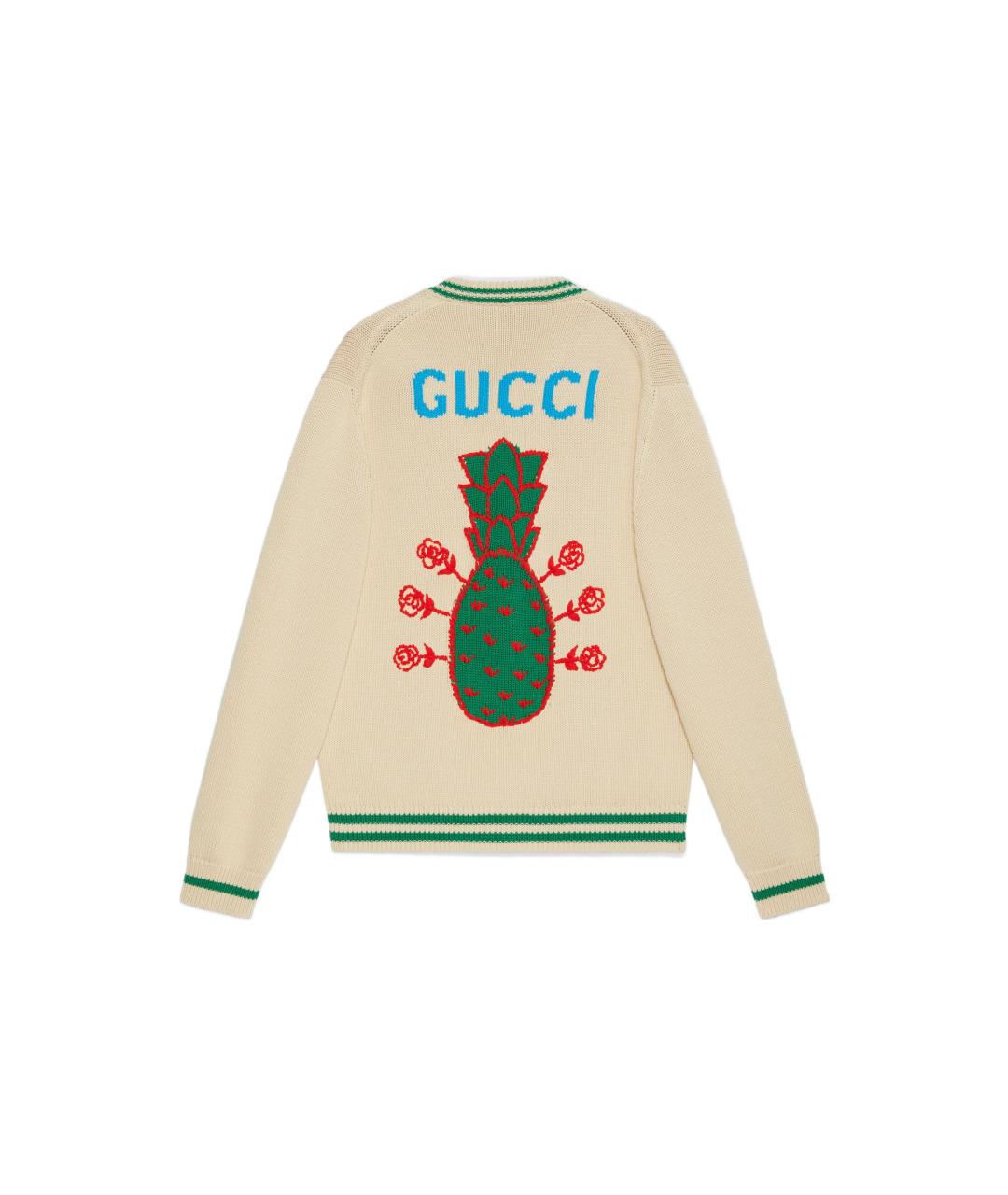 GUCCI Бежевый хлопковый кардиган, фото 2