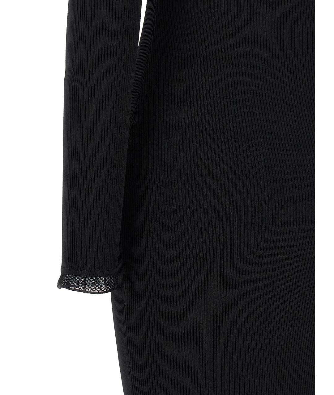 ELISABETTA FRANCHI Черное вискозное вечернее платье, фото 4