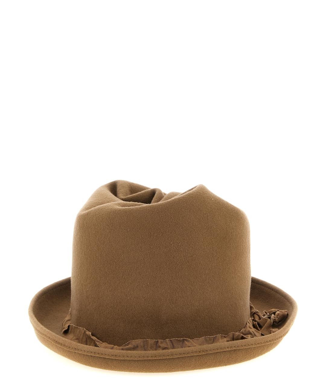 YOHJI YAMAMOTO Бежевая шерстяная шляпа, фото 1