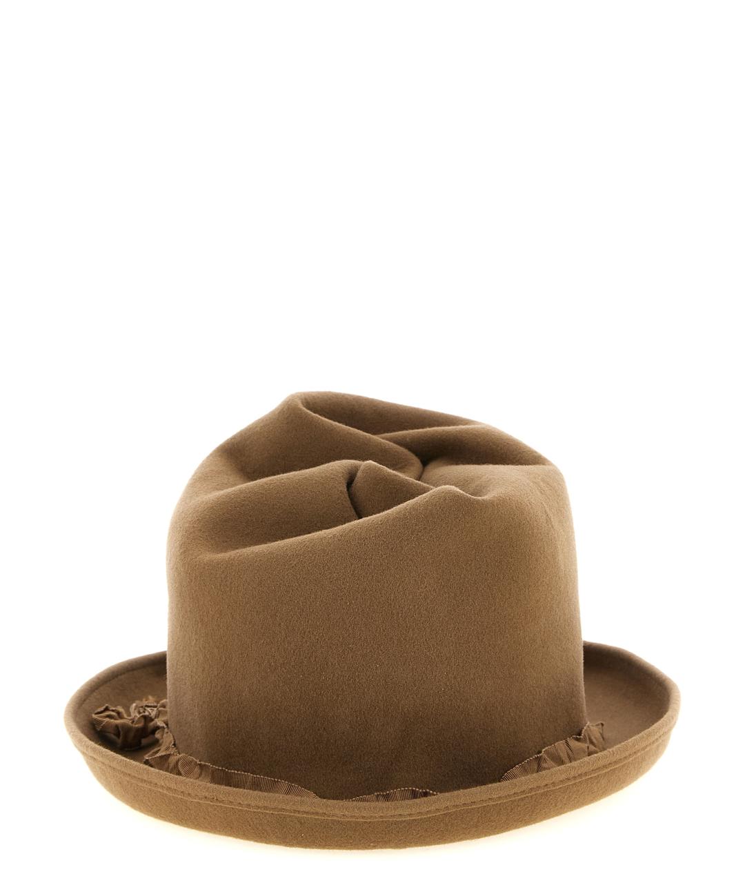 YOHJI YAMAMOTO Бежевая шерстяная шляпа, фото 3