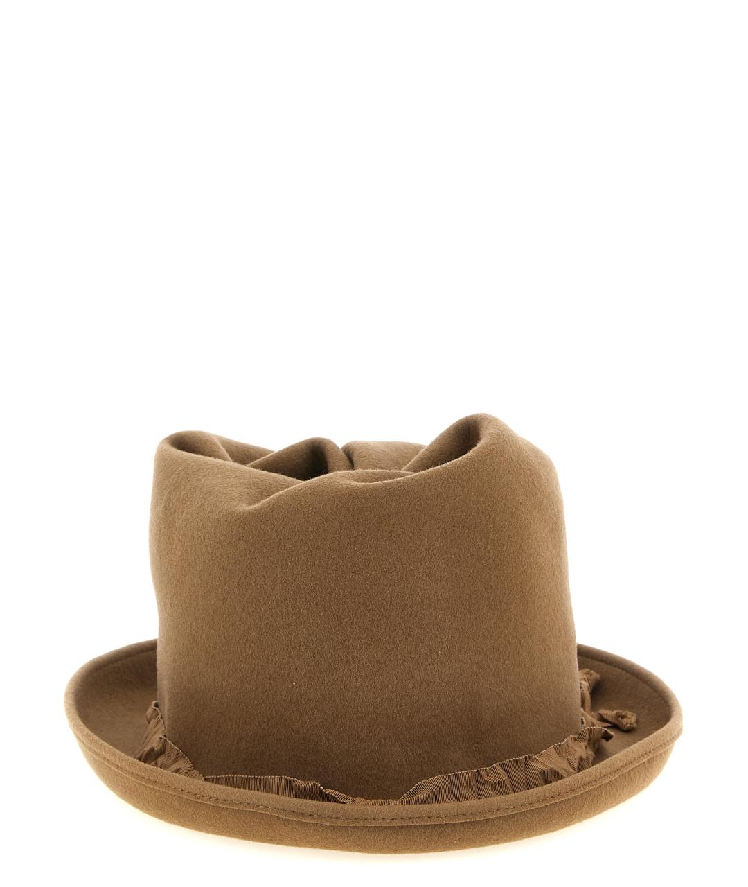 YOHJI YAMAMOTO Бежевая шерстяная шляпа, фото 2