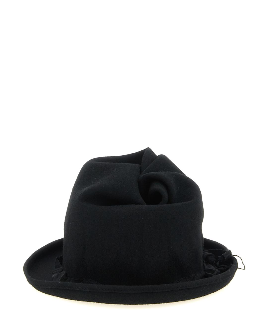 YOHJI YAMAMOTO Черная шерстяная шляпа, фото 1