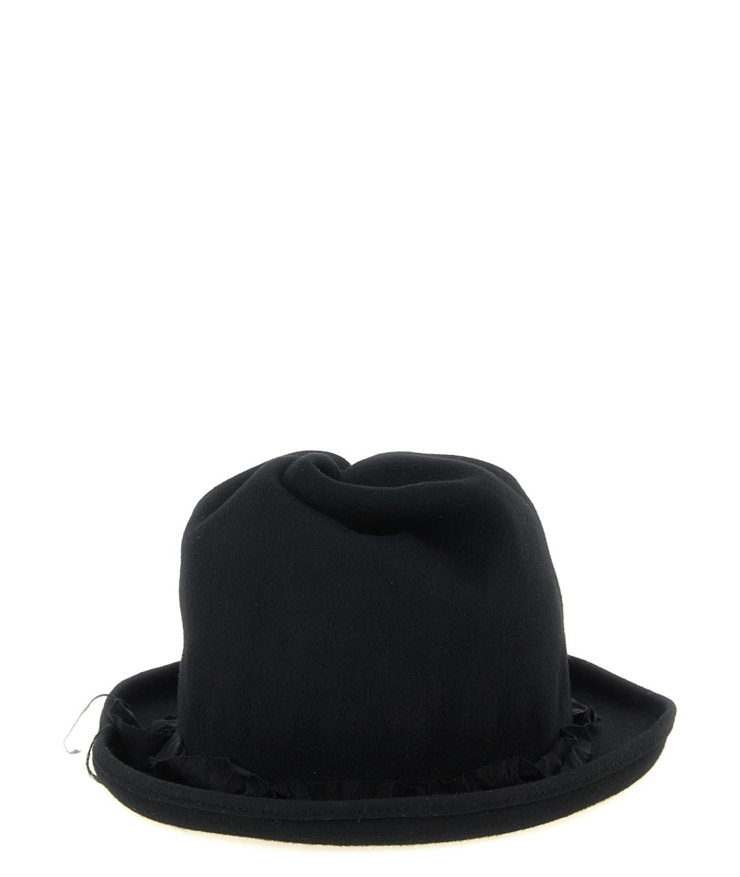 YOHJI YAMAMOTO Черная шерстяная шляпа, фото 3