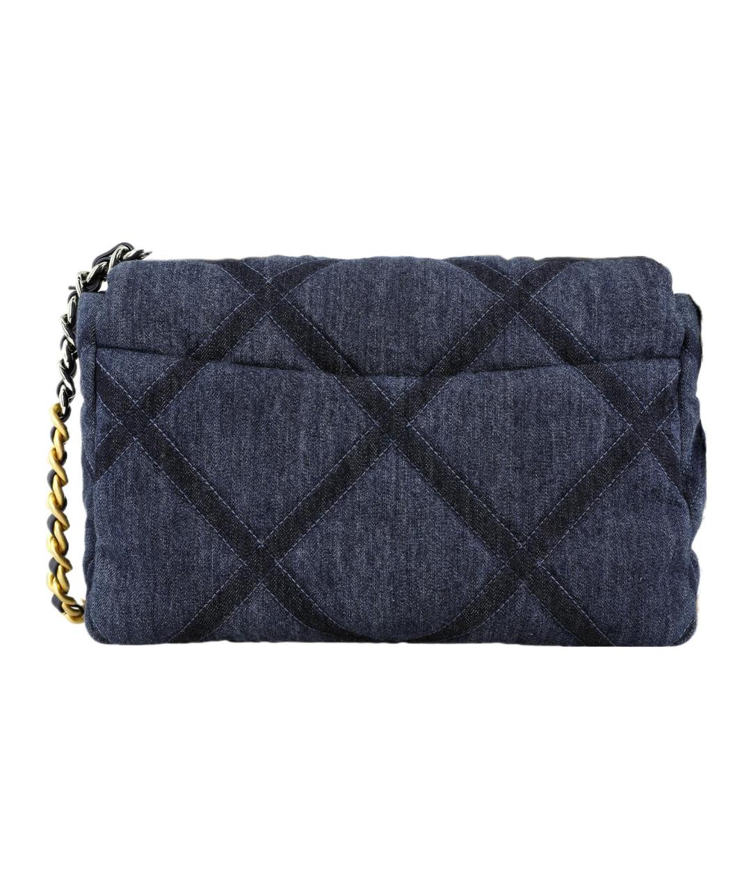 CHANEL Темно-синяя деним сумка через плечо, фото 3