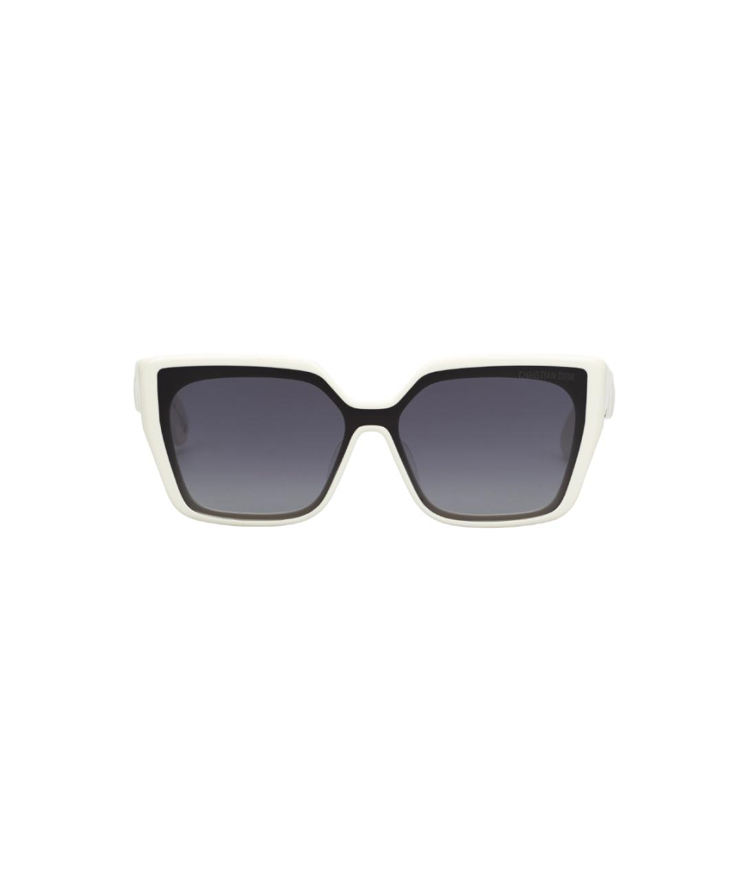 CHRISTIAN DIOR Белые пластиковые солнцезащитные очки, фото 4