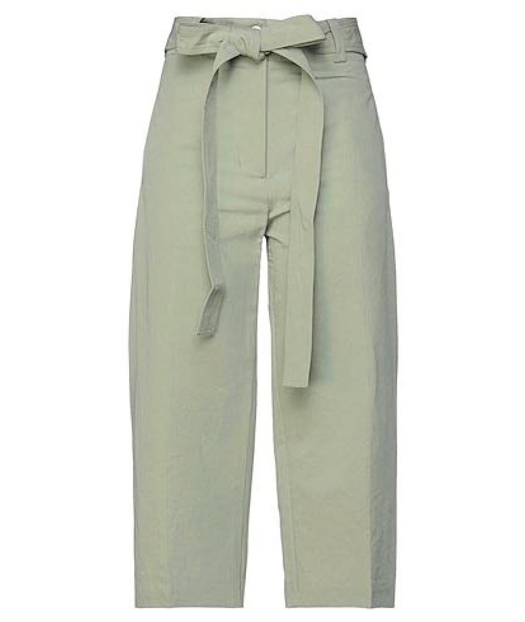 MONCLER Хаки льняные капри, фото 1