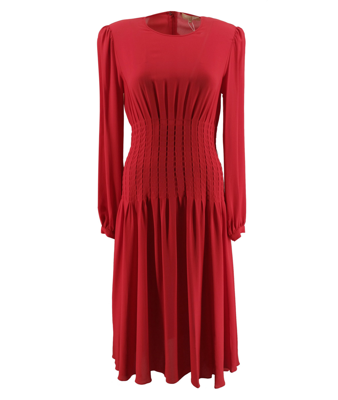 MICHAEL KORS Красное шелковое повседневное платье, фото 1