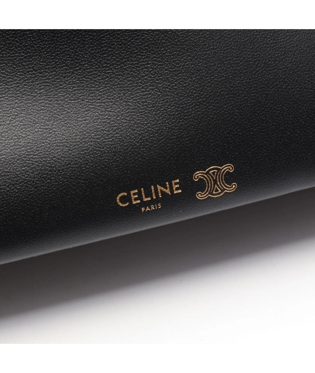 CELINE Черная кожаная сумка через плечо, фото 3