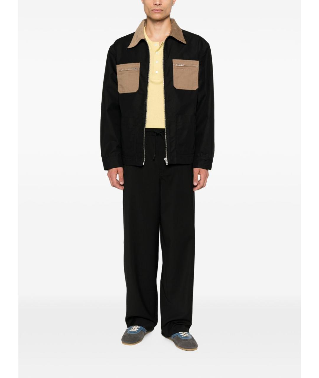 LOEWE Черные шерстяные повседневные брюки, фото 3