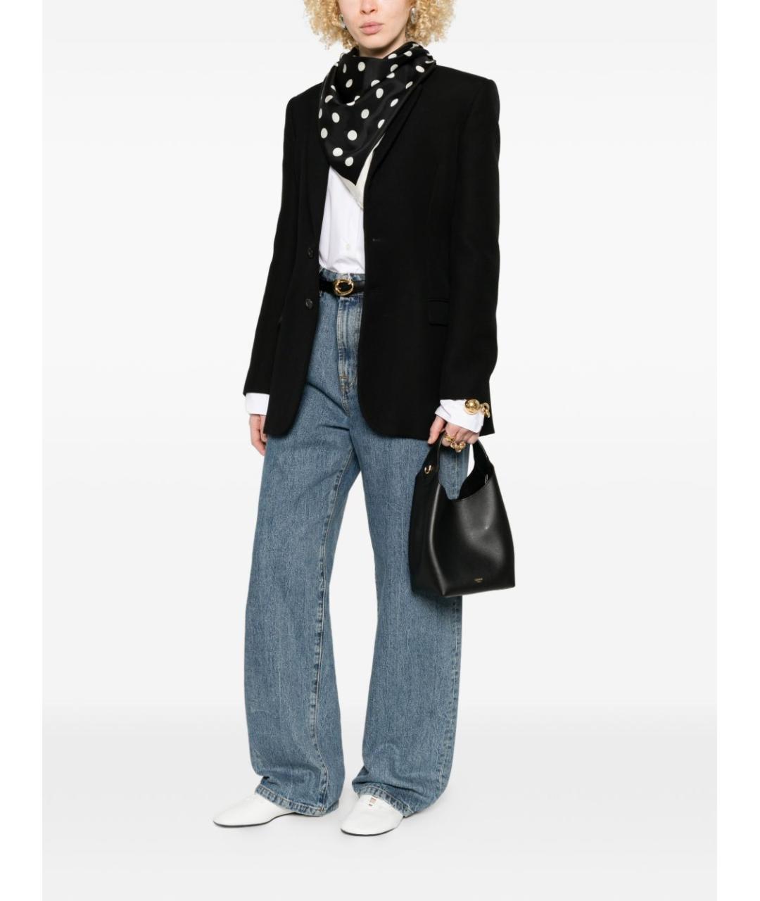 CELINE Черная кожаная сумка тоут, фото 2
