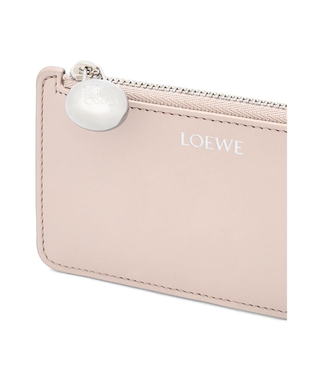 LOEWE Бежевый кожаный кардхолдер, фото 4