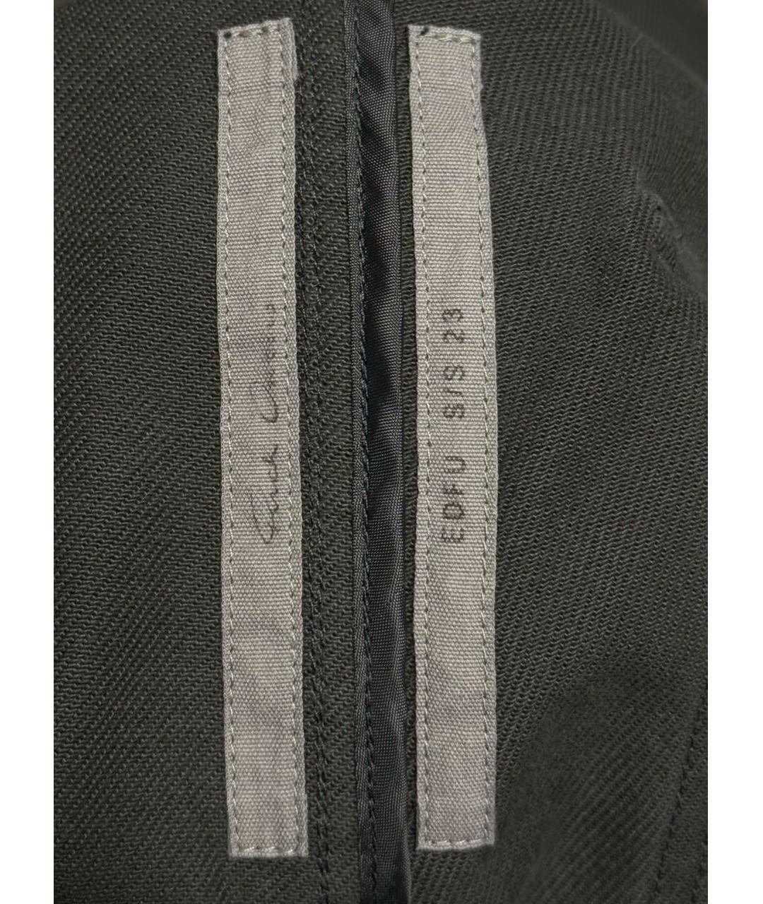 RICK OWENS Коричневые хлопковые повседневные брюки, фото 3