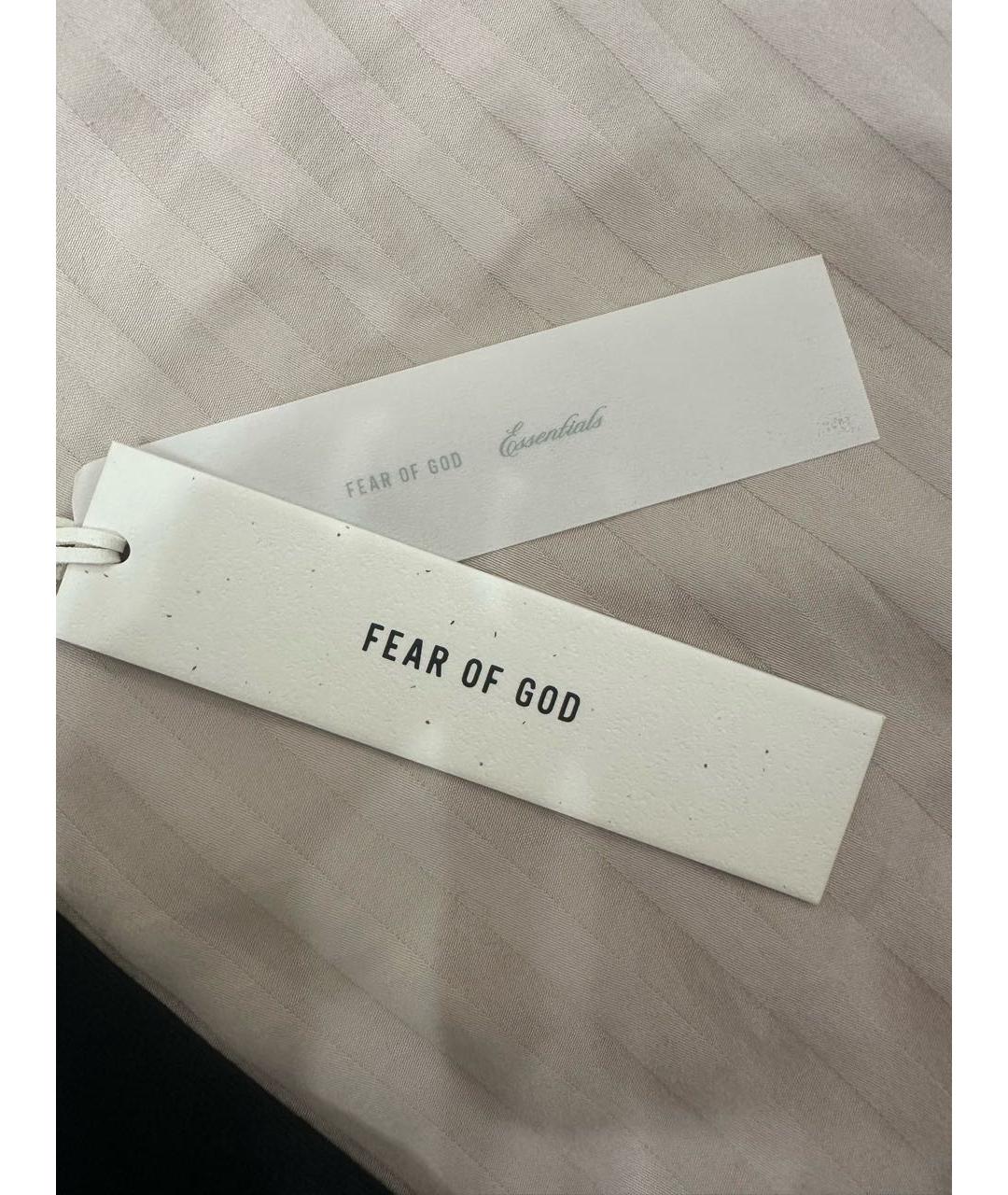 FEAR OF GOD ESSENTIALS Черная хлопковая футболка, фото 4