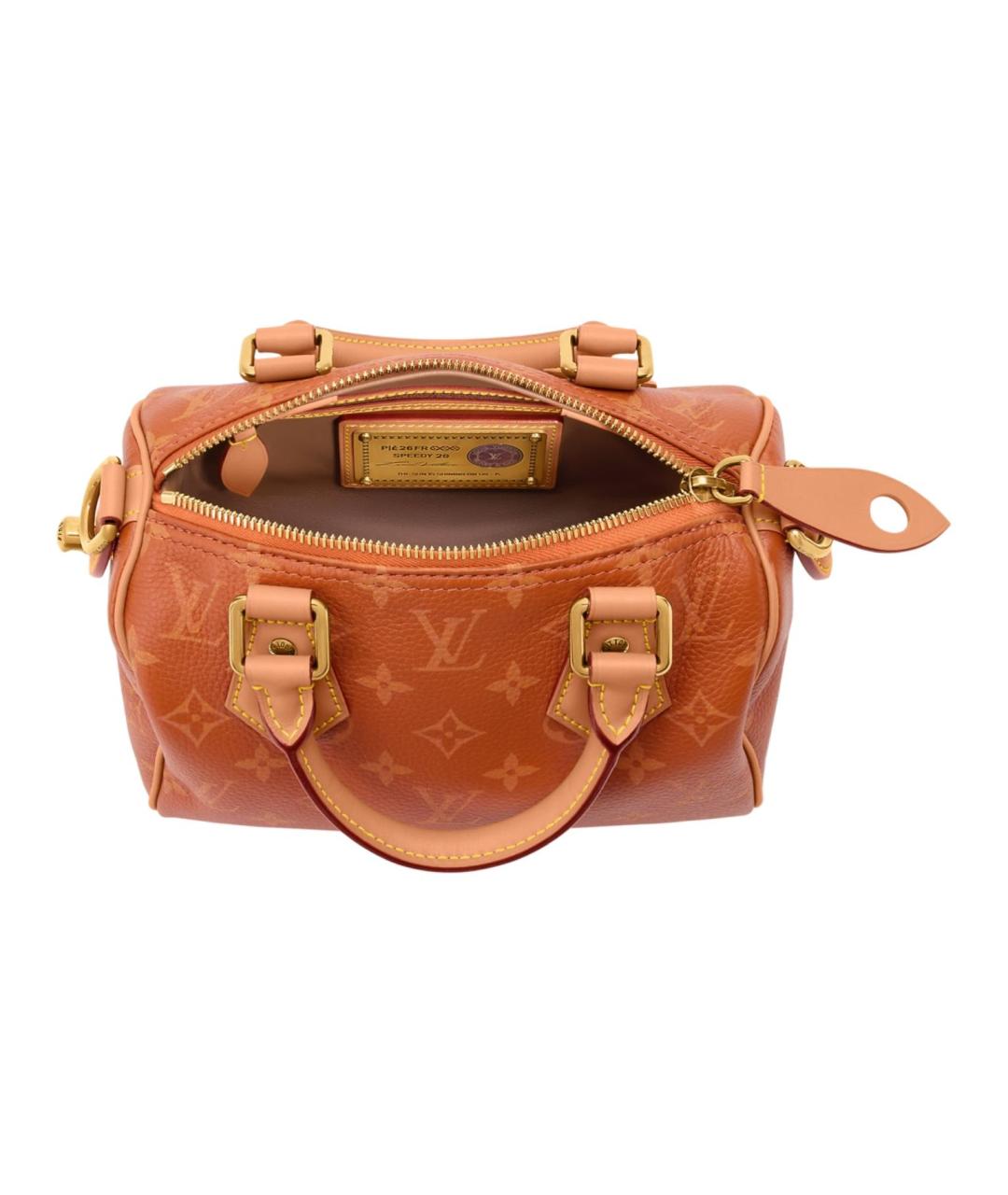 LOUIS VUITTON Оранжевая кожаная сумка на плечо, фото 5