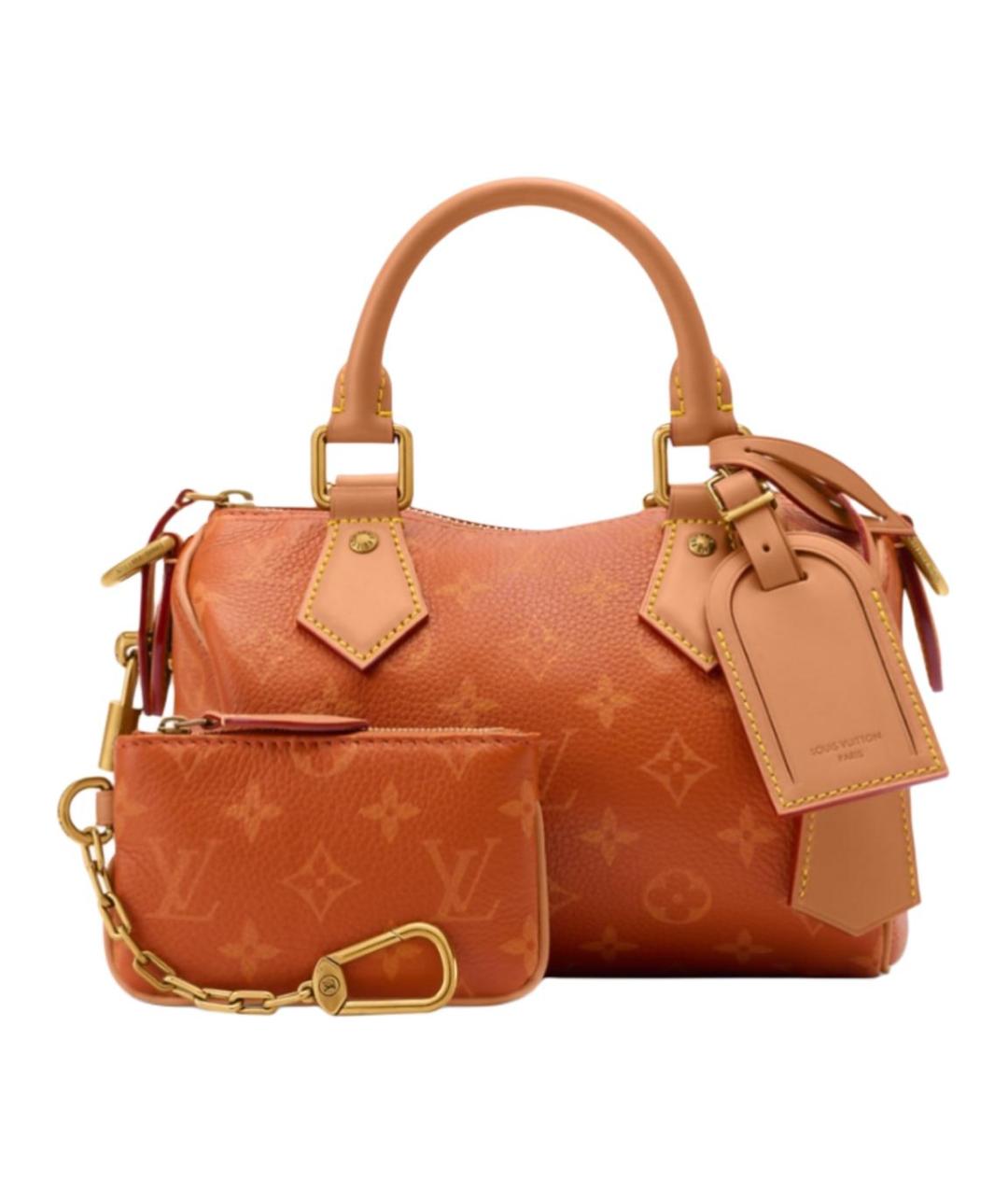 LOUIS VUITTON Оранжевая кожаная сумка на плечо, фото 2