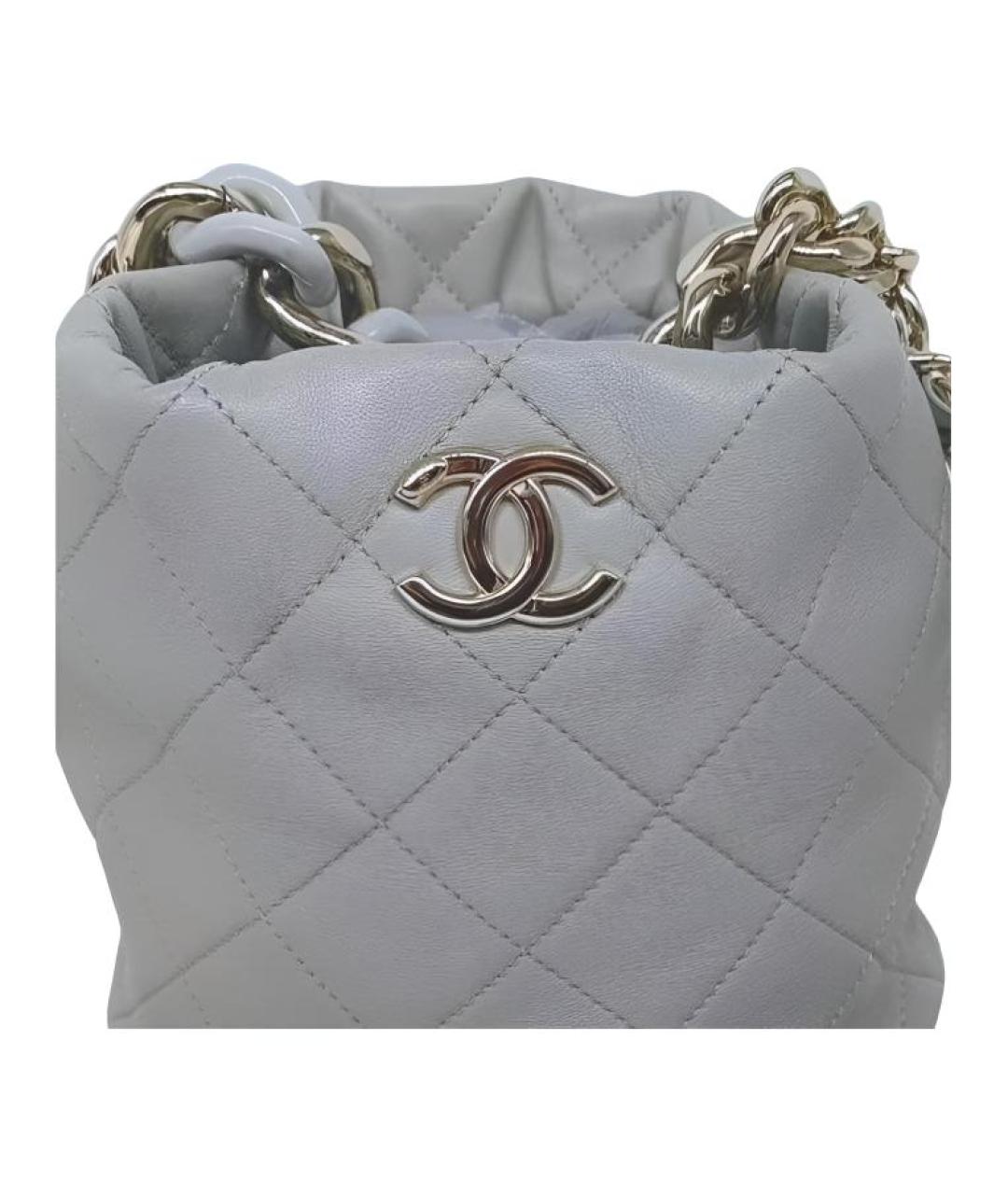 CHANEL Серая кожаная сумка через плечо, фото 2