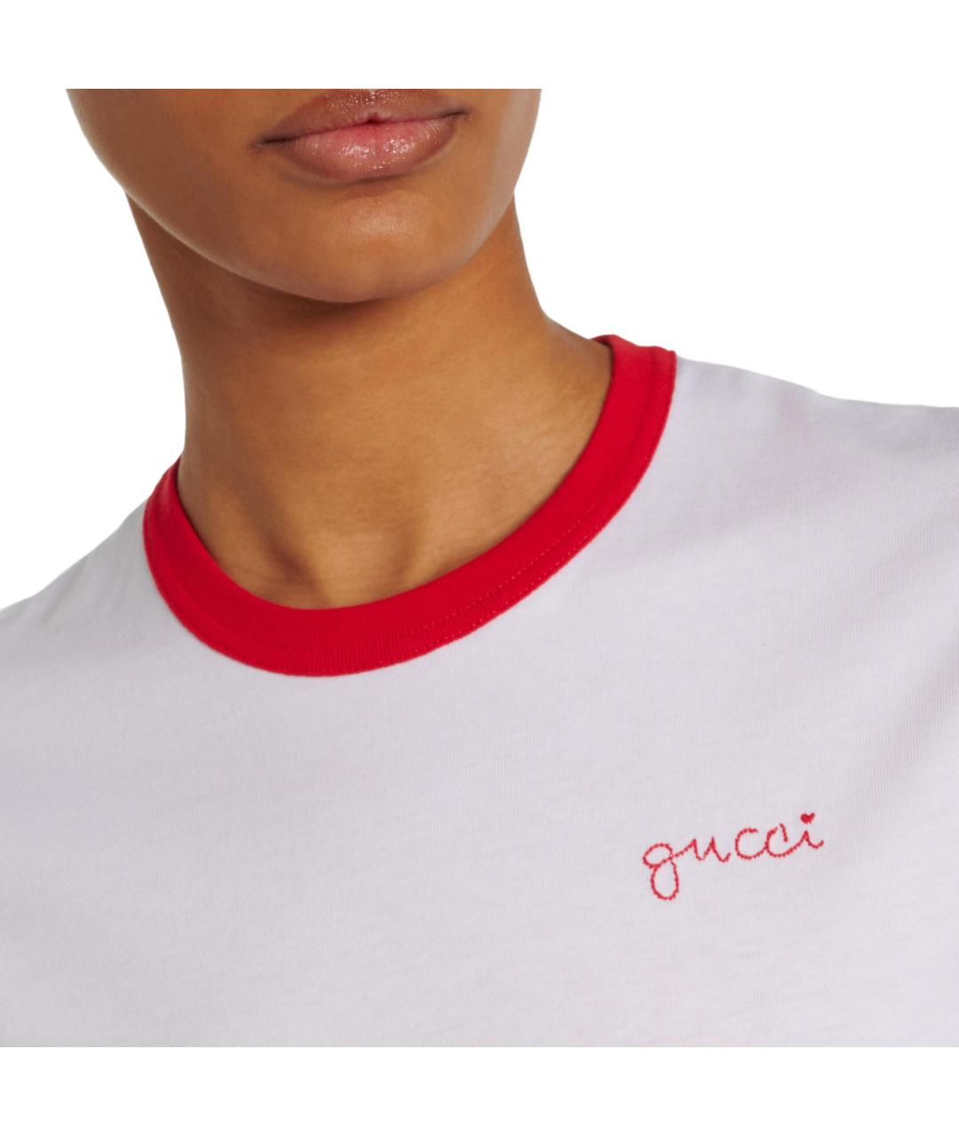 GUCCI Белая футболка, фото 5