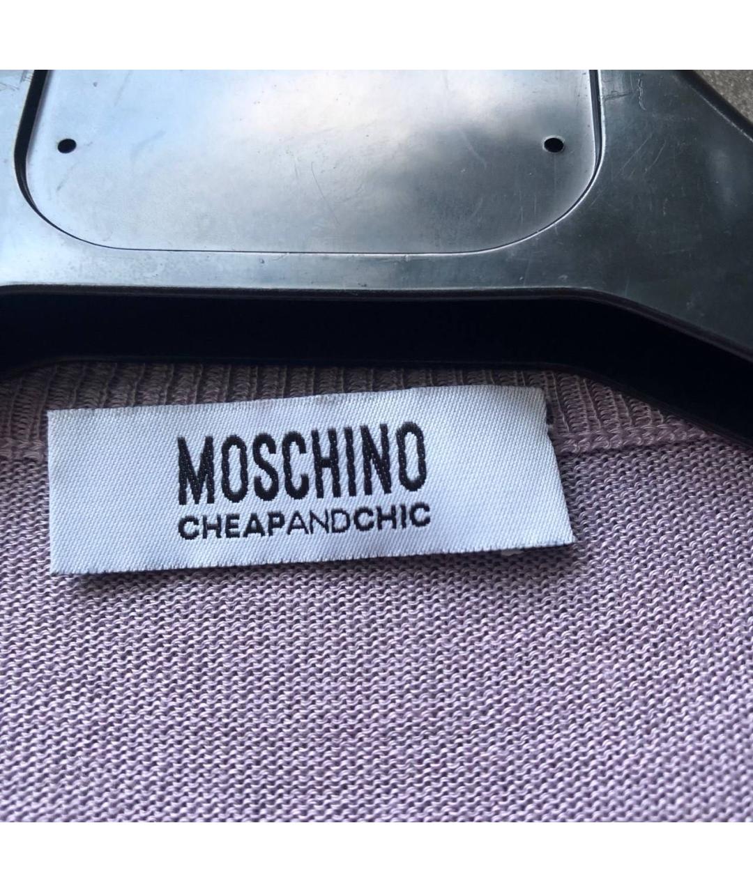 MOSCHINO Фиолетовый хлопковый джемпер / свитер, фото 3