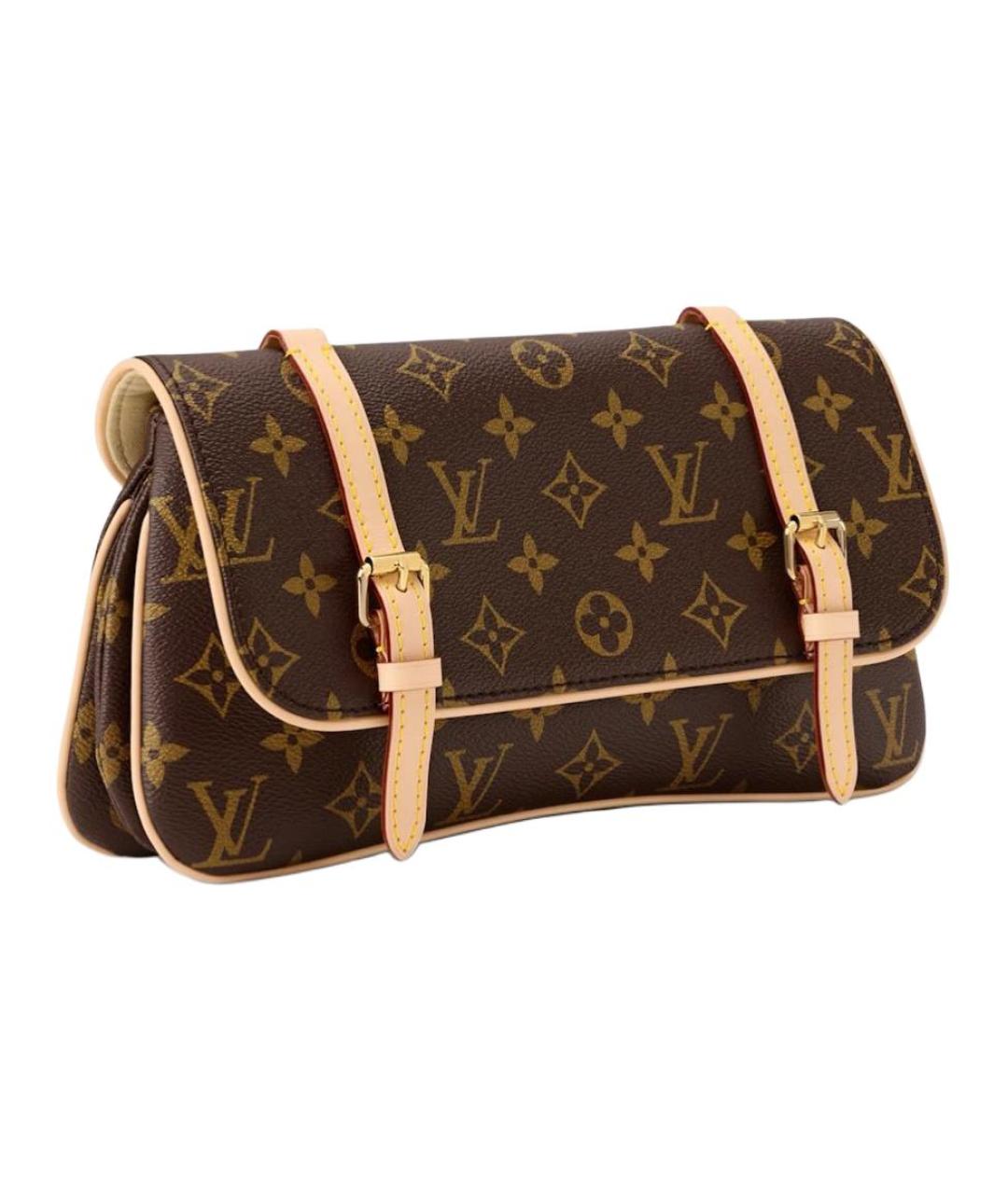 LOUIS VUITTON Коричневая сумка с короткими ручками из канвы, фото 2