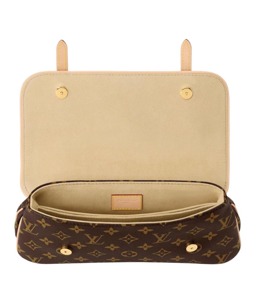 LOUIS VUITTON Коричневая сумка с короткими ручками из канвы, фото 4