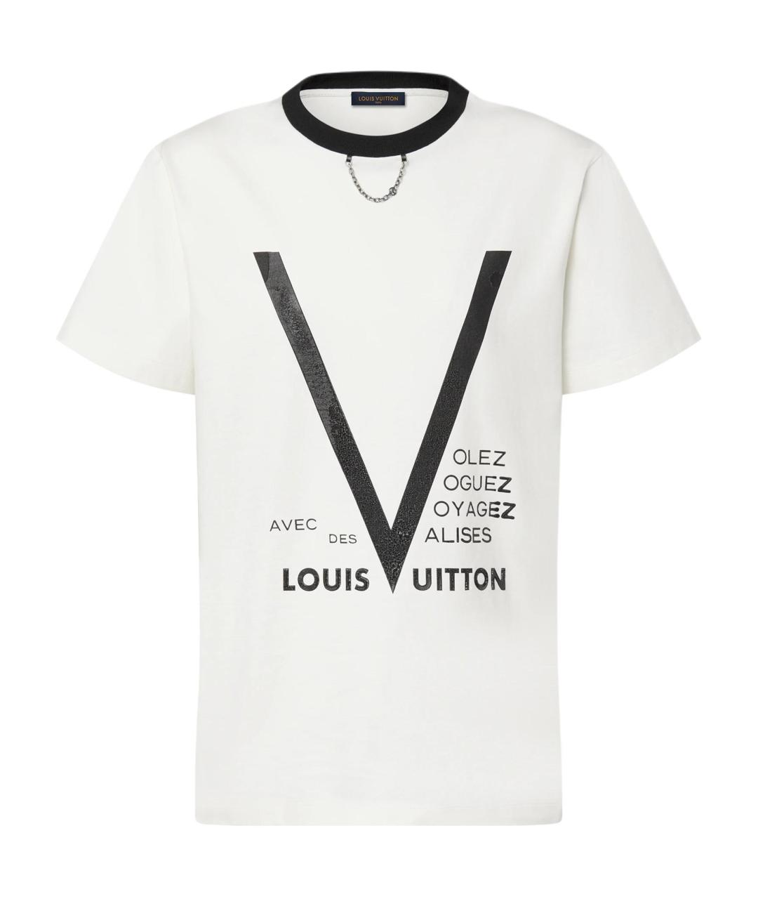 LOUIS VUITTON Белая хлопковая футболка, фото 1