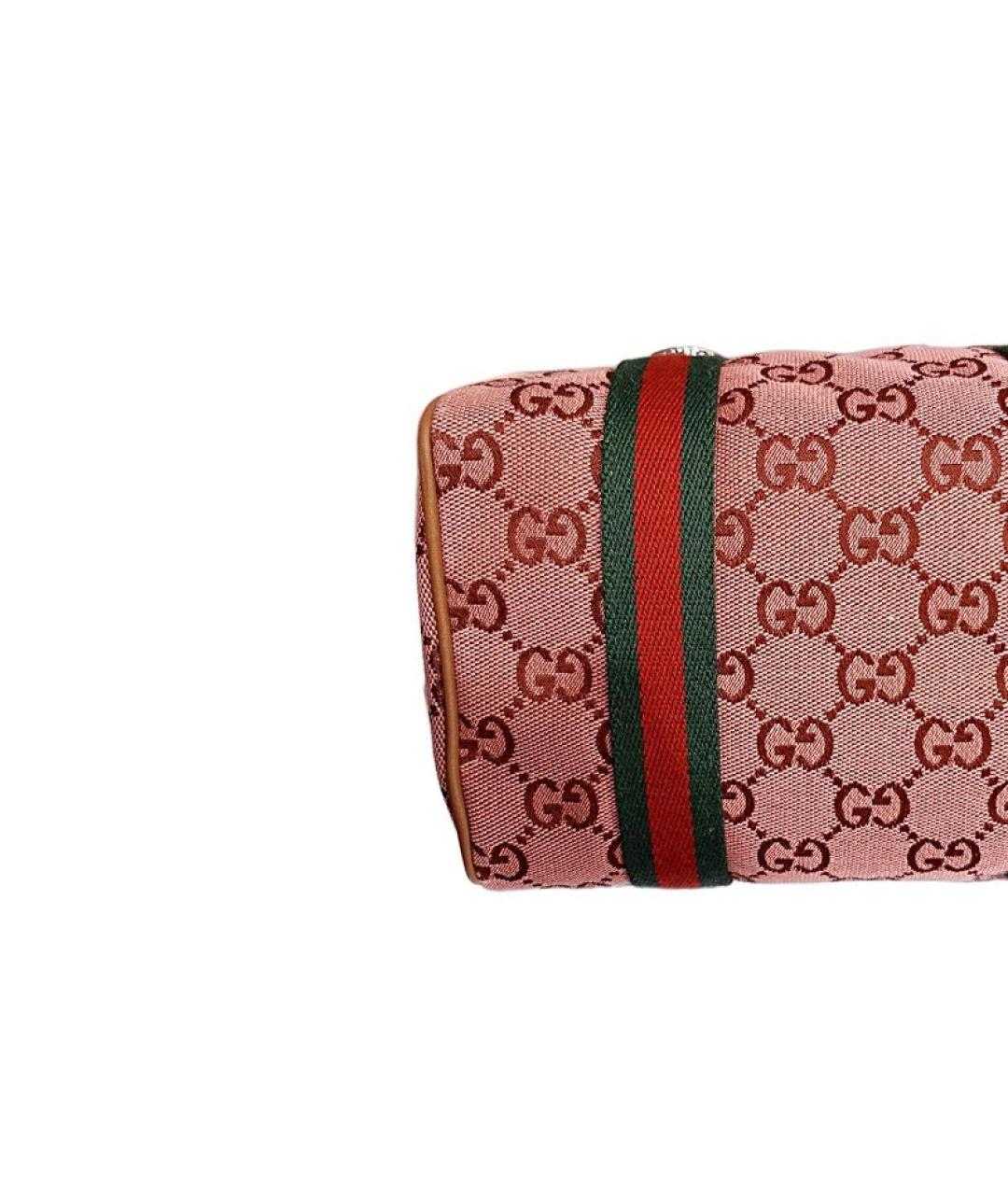 GUCCI Розовая сумка через плечо из канвы, фото 4