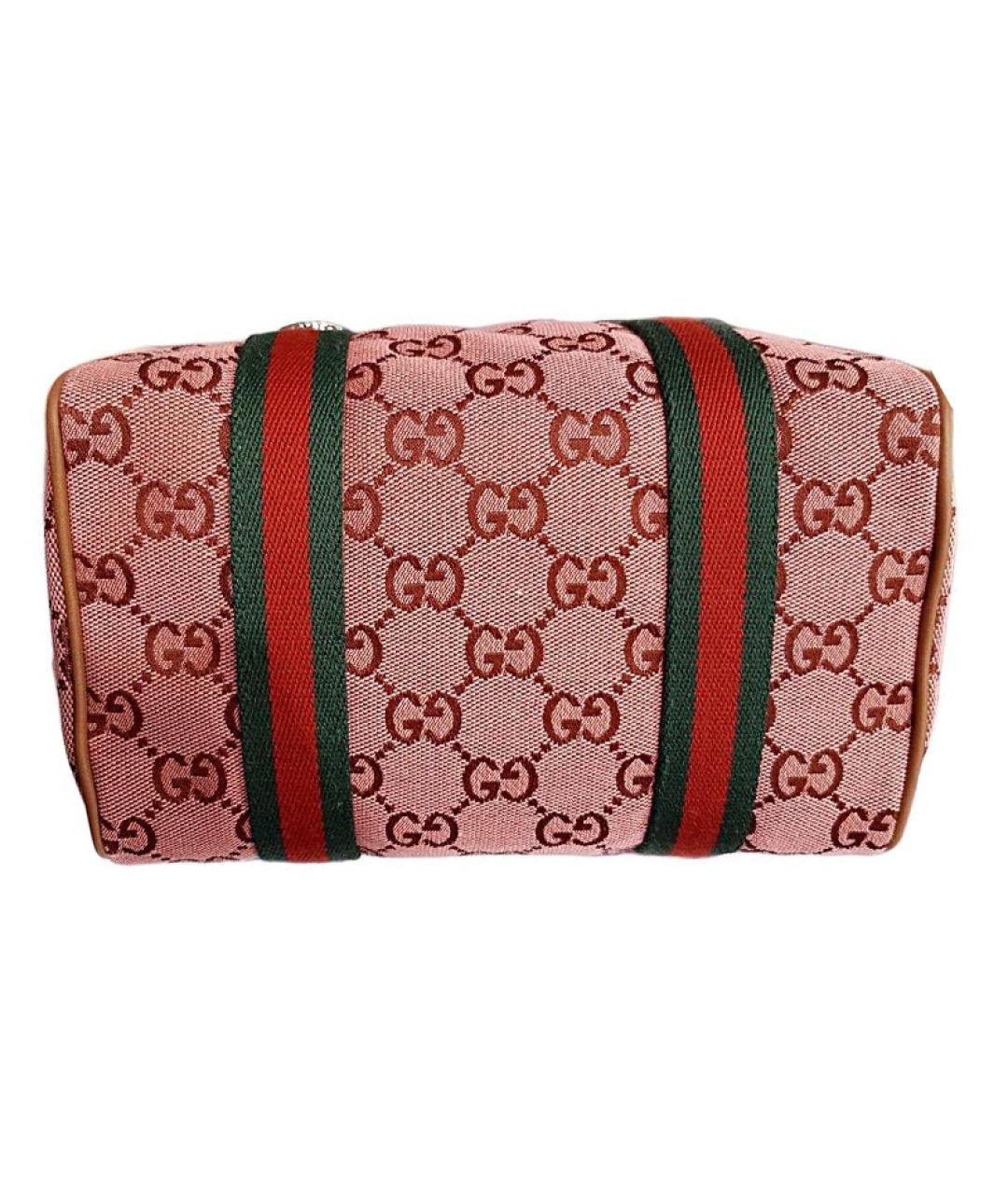 GUCCI Розовая сумка через плечо из канвы, фото 2
