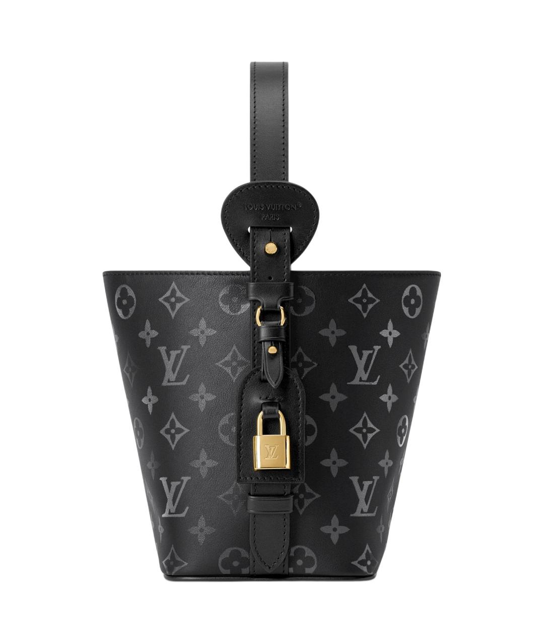 LOUIS VUITTON Черная кожаная сумка через плечо, фото 3