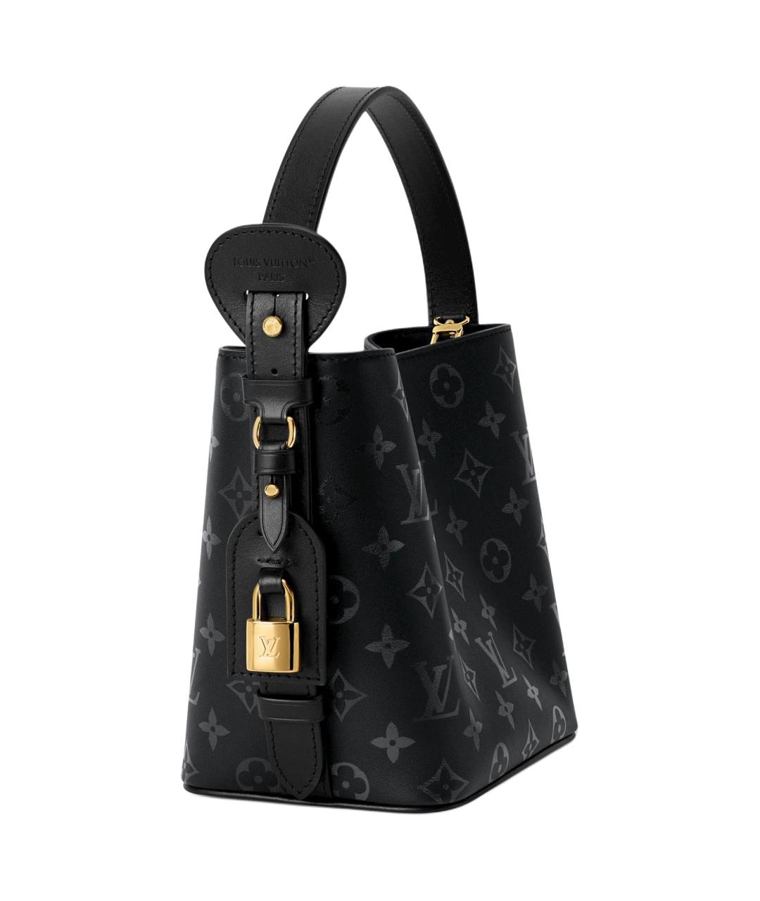 LOUIS VUITTON Черная кожаная сумка через плечо, фото 2
