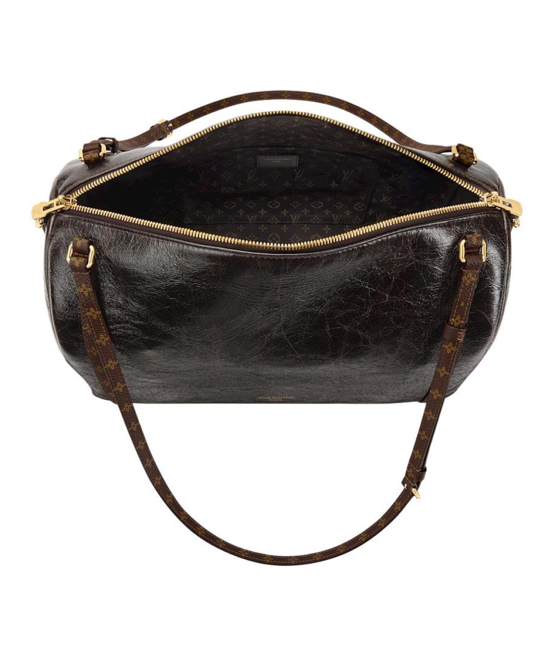 LOUIS VUITTON Коричневая кожаная сумка через плечо, фото 5